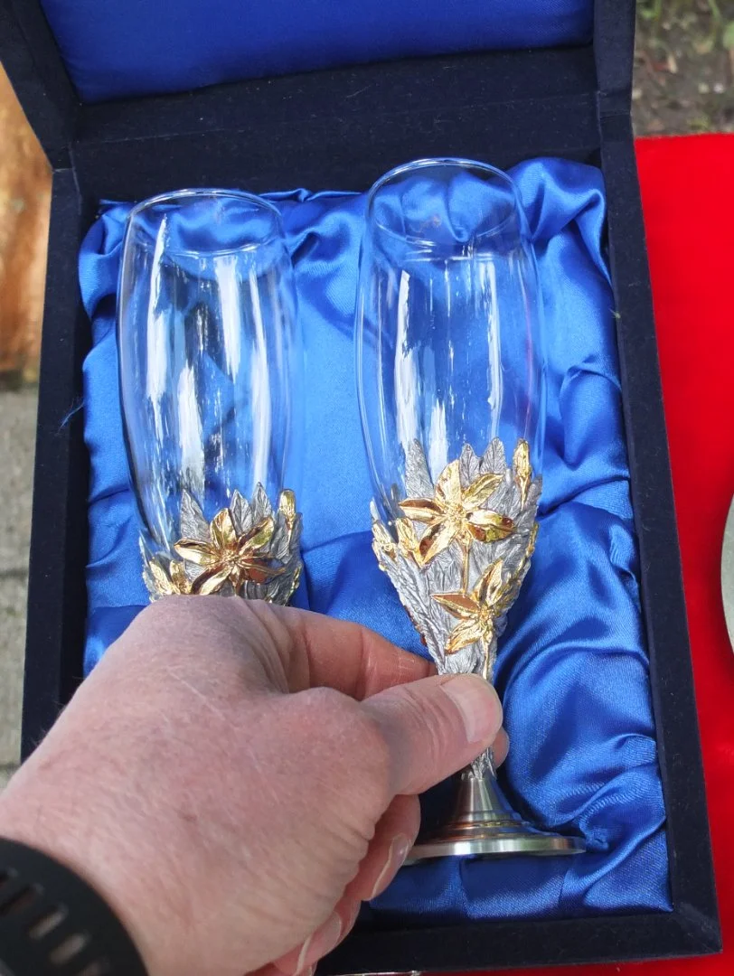 английские бокалы для вина Eagle Pewter, пара, подарочные - миниатюра 3