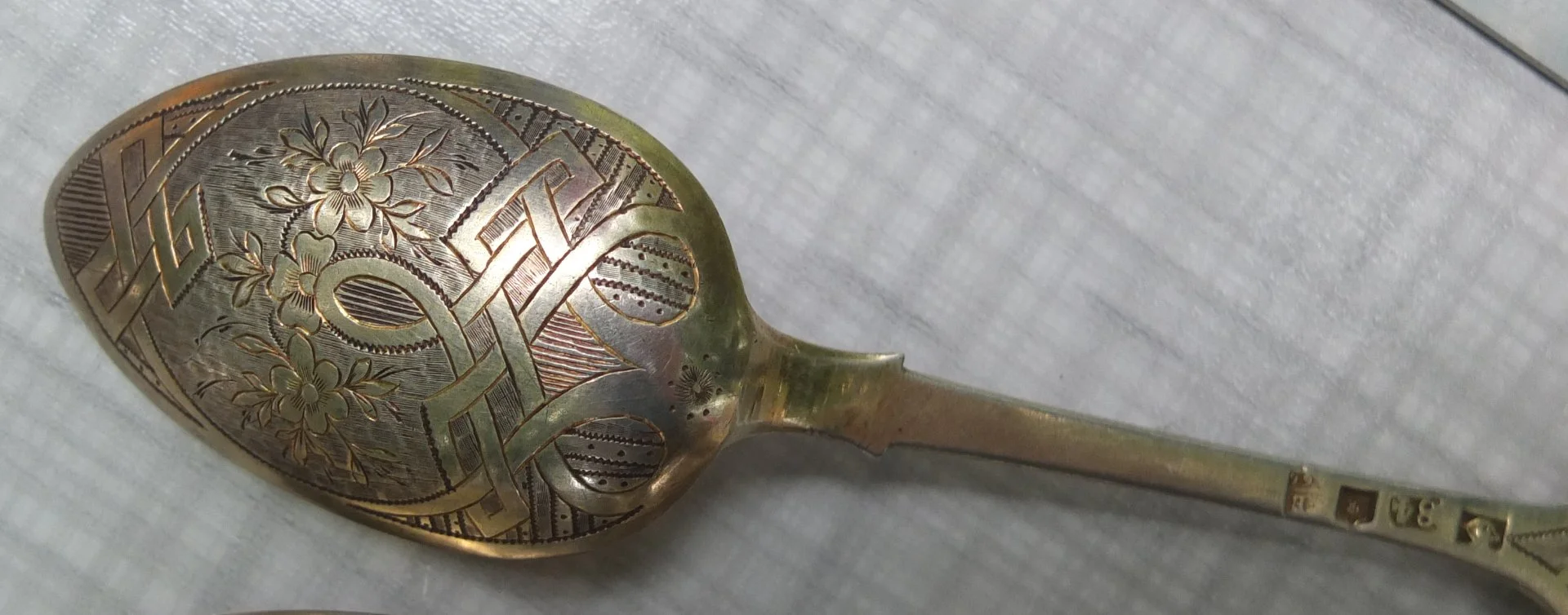 серебряная ложка, ювелирная мастерская Казань, царская Россия - изображение 1