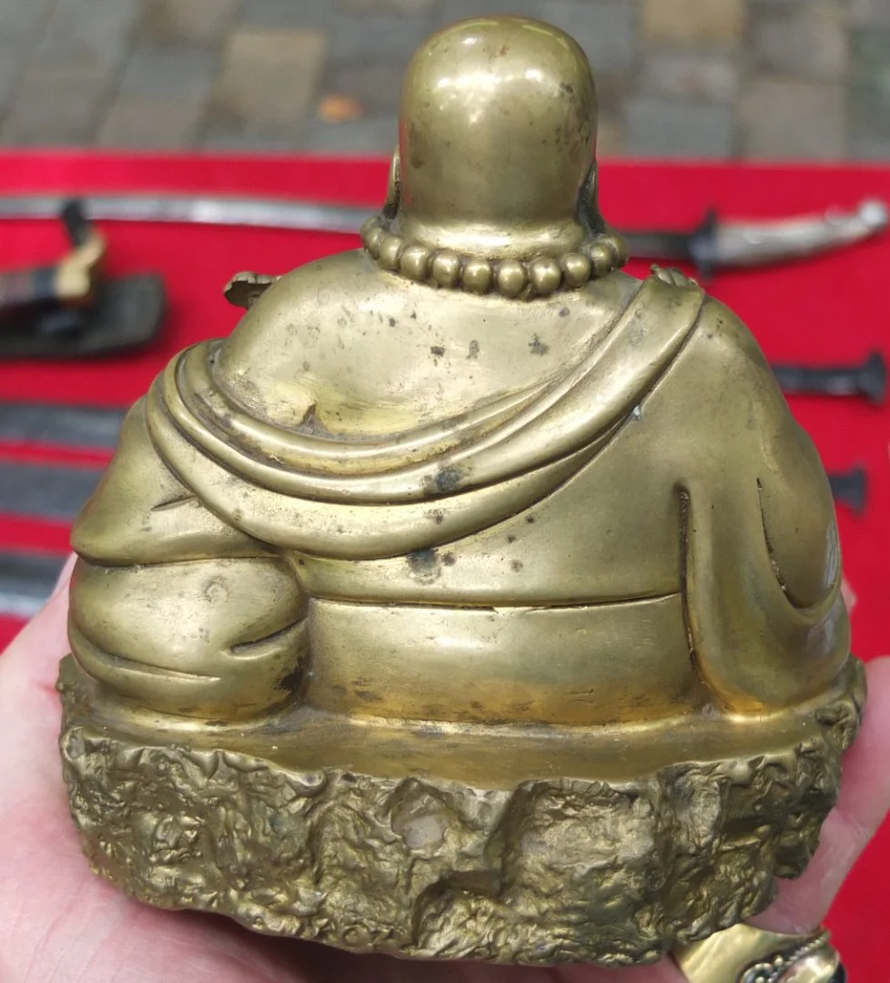 бронзовая скульптура Хотэй, 1950е годы - миниатюра 6