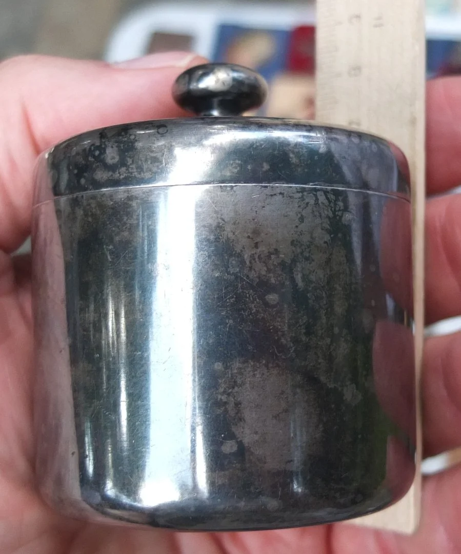 флакон фраже, латунь, серебрение, Норблин , Варшава, царская Россия, 19 век - миниатюра 5