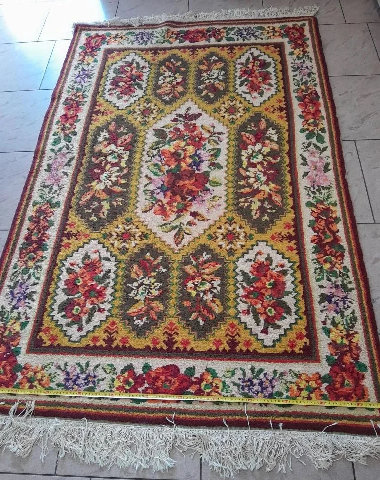 ковер советского периода, весёлая расцветка, СССР - миниатюра 4