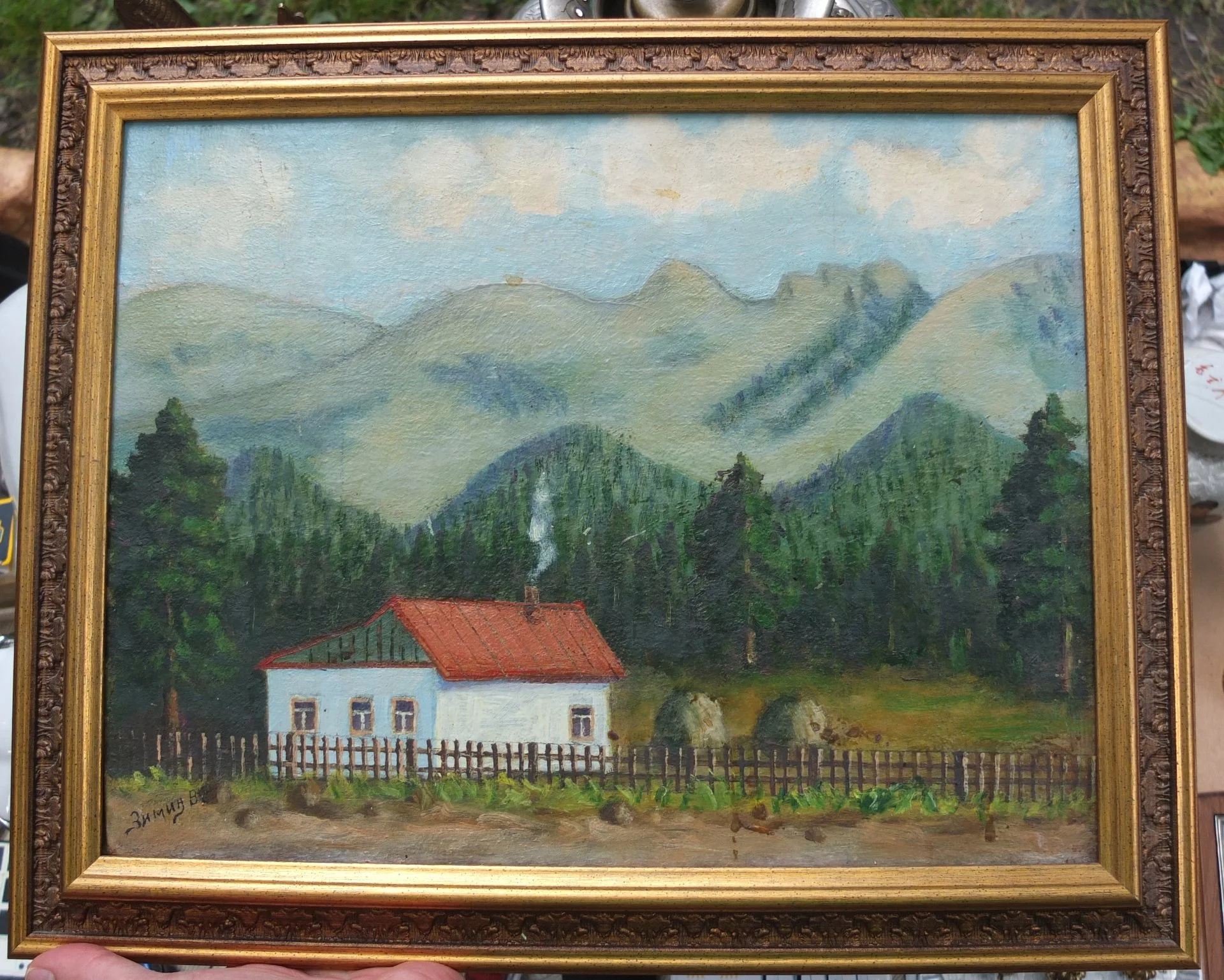 картина  Хижина дяди Тома, оргалит, масло, НХ - миниатюра 2