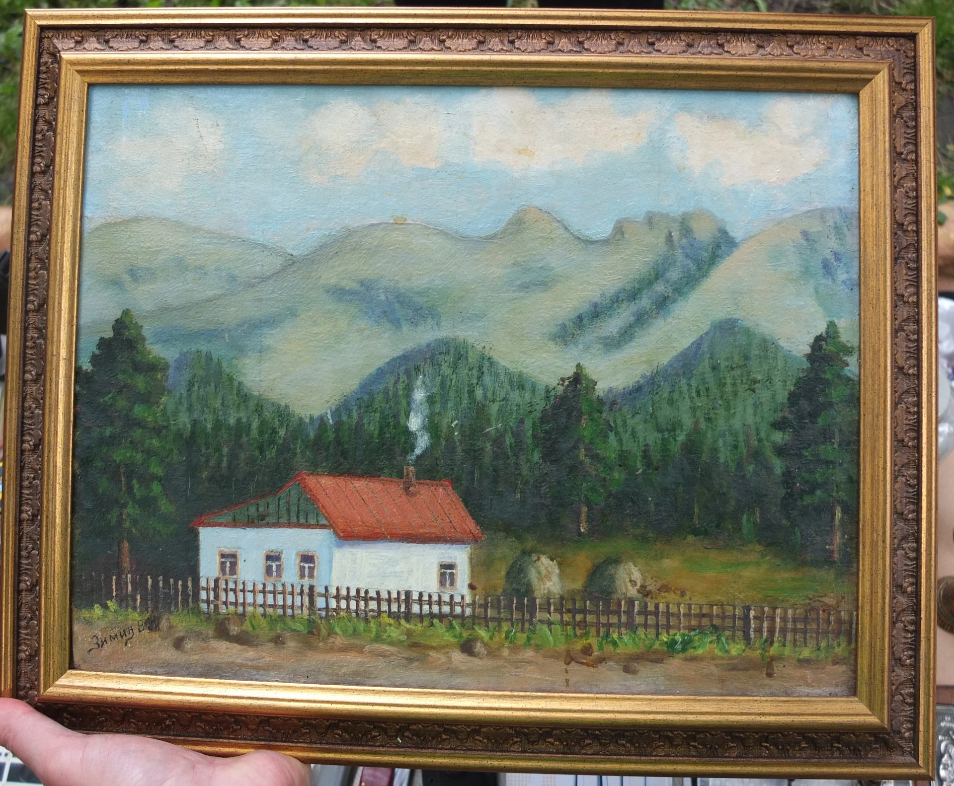 картина  Хижина дяди Тома, оргалит, масло, НХ - миниатюра 5