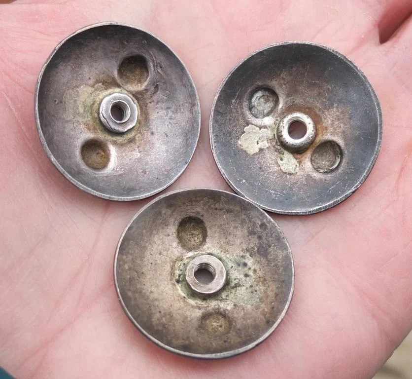 серебряные закрутки от медалей, 3 шт, СССР - изображение 1