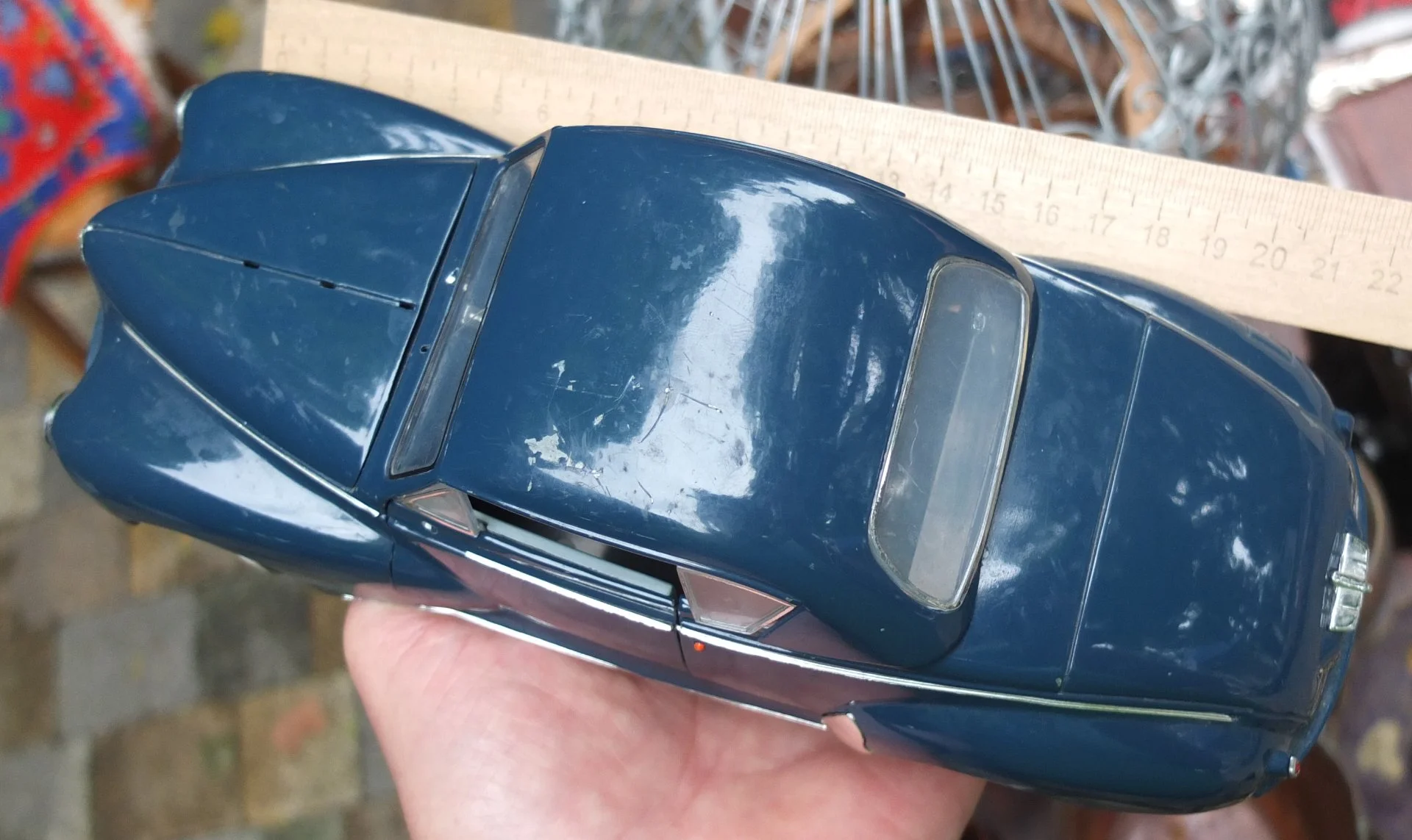 модель автомобиля Peugeot, железо, масштаб 1:18, 1954 год - миниатюра 4