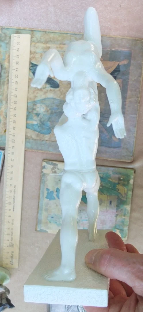 статуэтка Гимнасты, скульптор Цимерман, пластик , 1950е гг - миниатюра 10