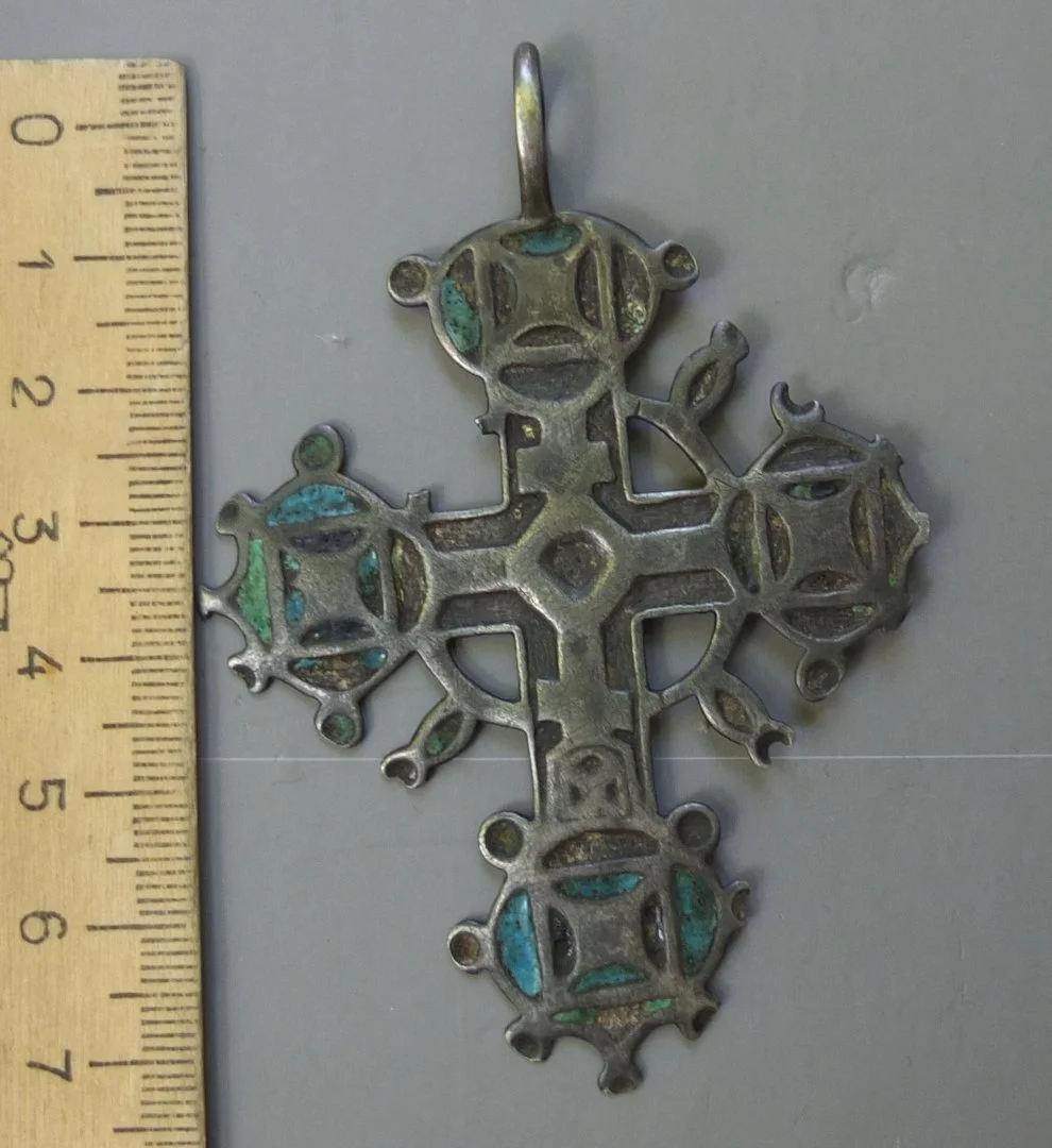 серебряный наперсный крест, царская Россия - миниатюра 8
