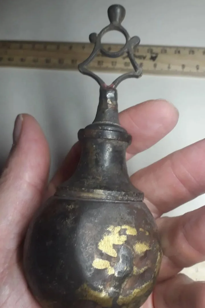 казачья пороховница, латунь, 19 век - изображение 1