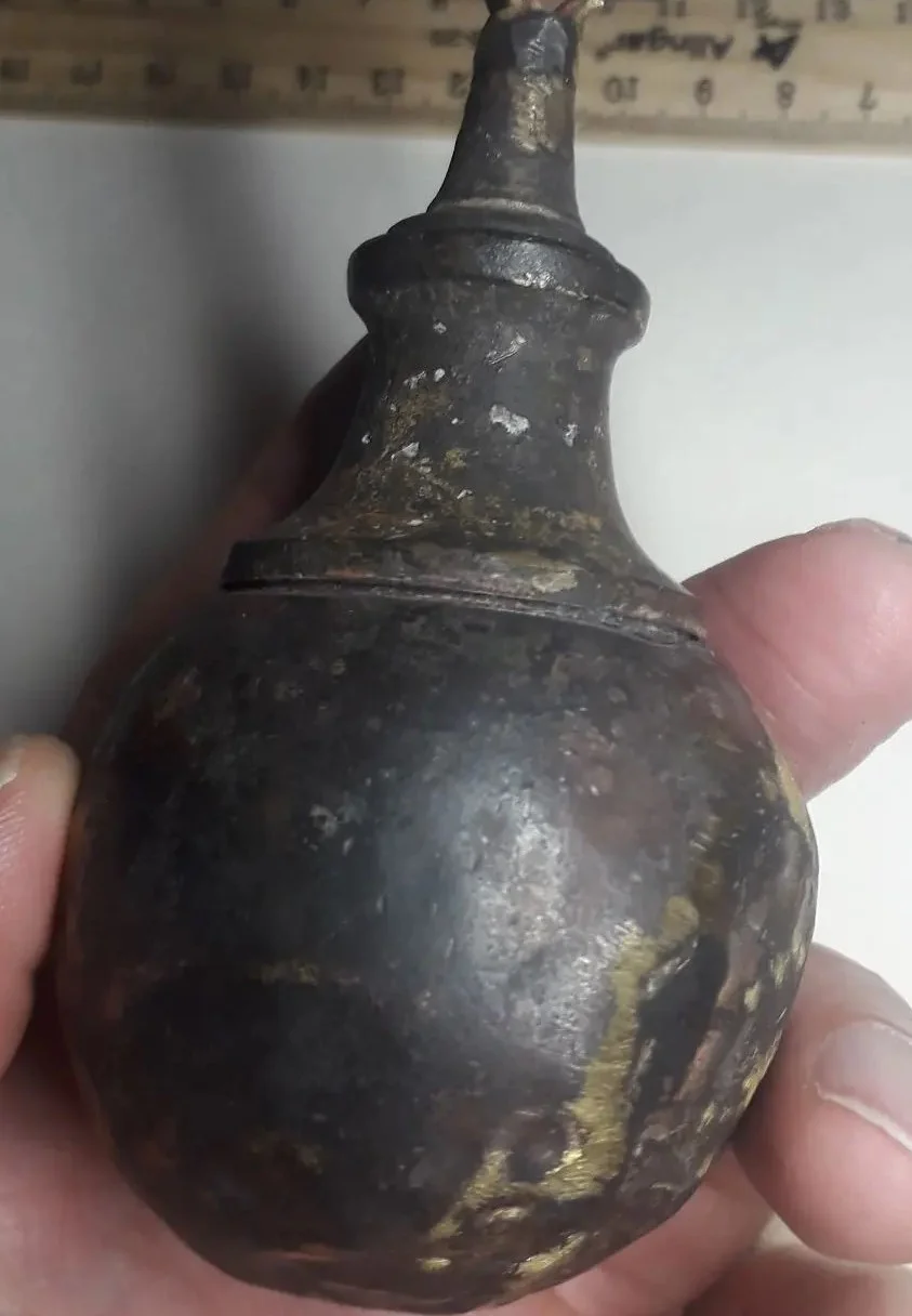 казачья пороховница, латунь, 19 век - миниатюра 6