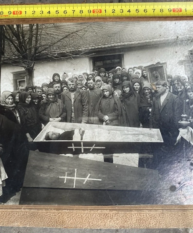 царская фотография похороны сельского священника, большой формат, царская Россия
