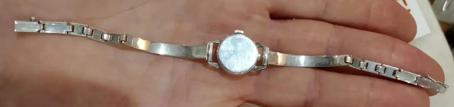 серебряные наручные женские часы Чайка  серебро 925 проба - миниатюра 2