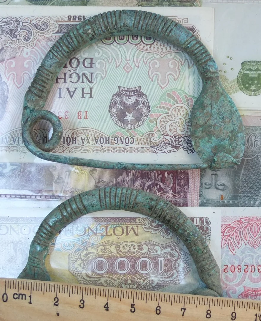 бронзовые заколки, пара, старинные, винтаж - миниатюра 5