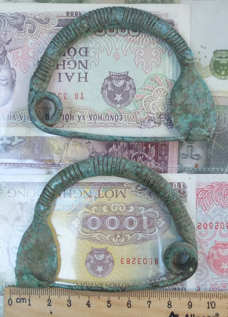бронзовые заколки, пара, старинные, винтаж - миниатюра 6