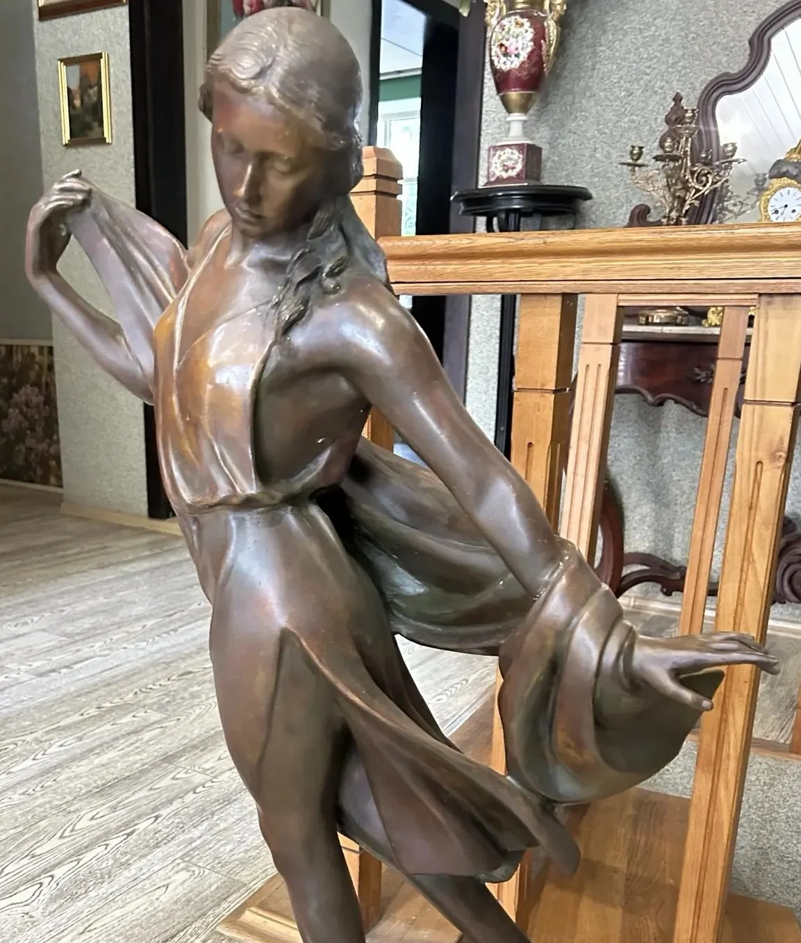 бронзовая скульптура Балерина, высота 105 см, копия - миниатюра 5