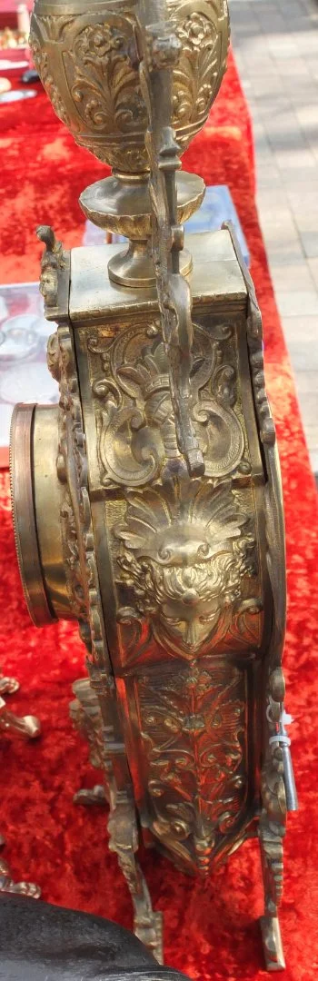 часы каминные бронзовые, Европа, 19 век - миниатюра 6