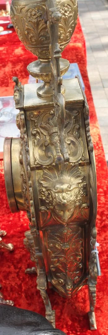 часы каминные бронзовые, Европа, 19 век - миниатюра 13