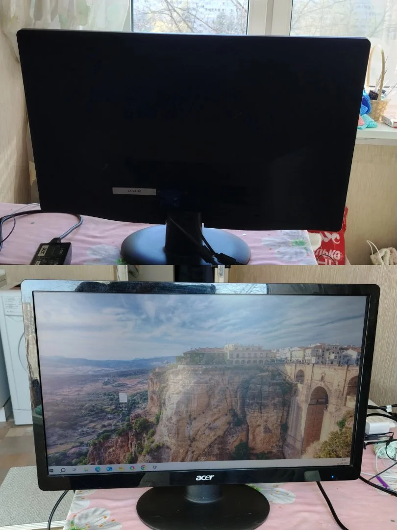 Монитор Acer 22 дюйма + провода - миниатюра 2