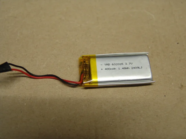Аккумулятор YMD 602035 3.7V 400mAh 4.2*2*0.5см - миниатюра 2