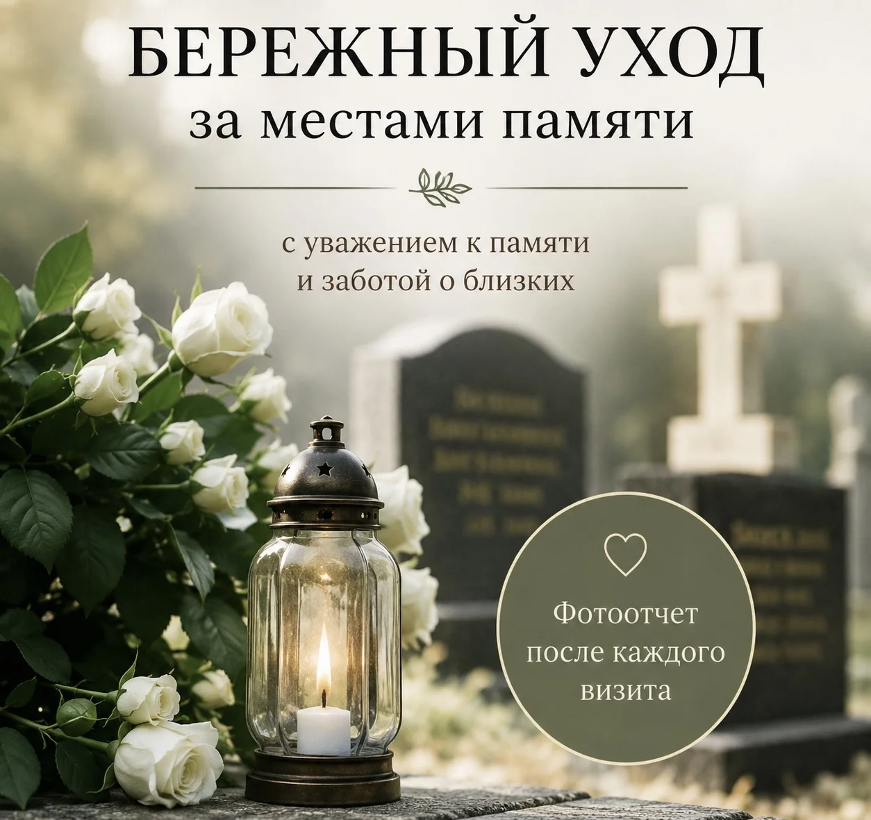 Бережная уборка могил и уход за захоронениями - изображение 1