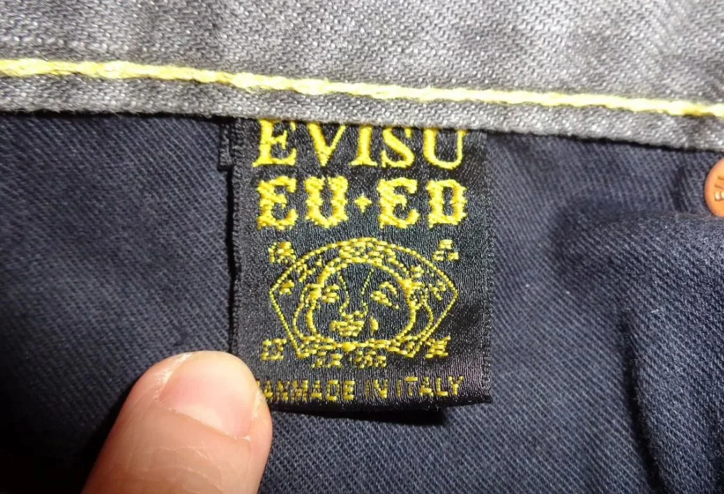 Джинсы женские evisu серые оригинал - миниатюра 7