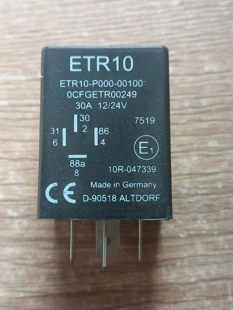 Реле времени 12/24В ETR10-P000-00100 30A - изображение 1