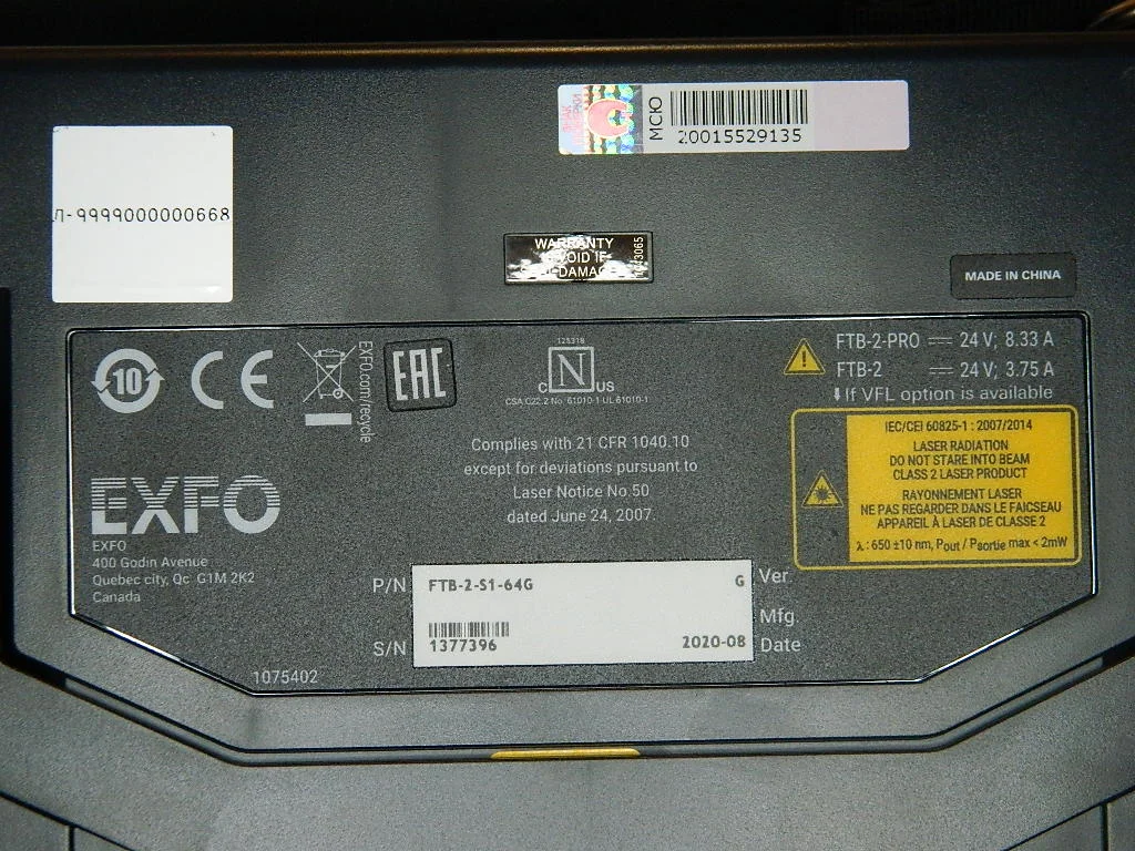 Рефлектометр Exfo FTB-2/FTBx-735C-SM1-EI новый - миниатюра 6