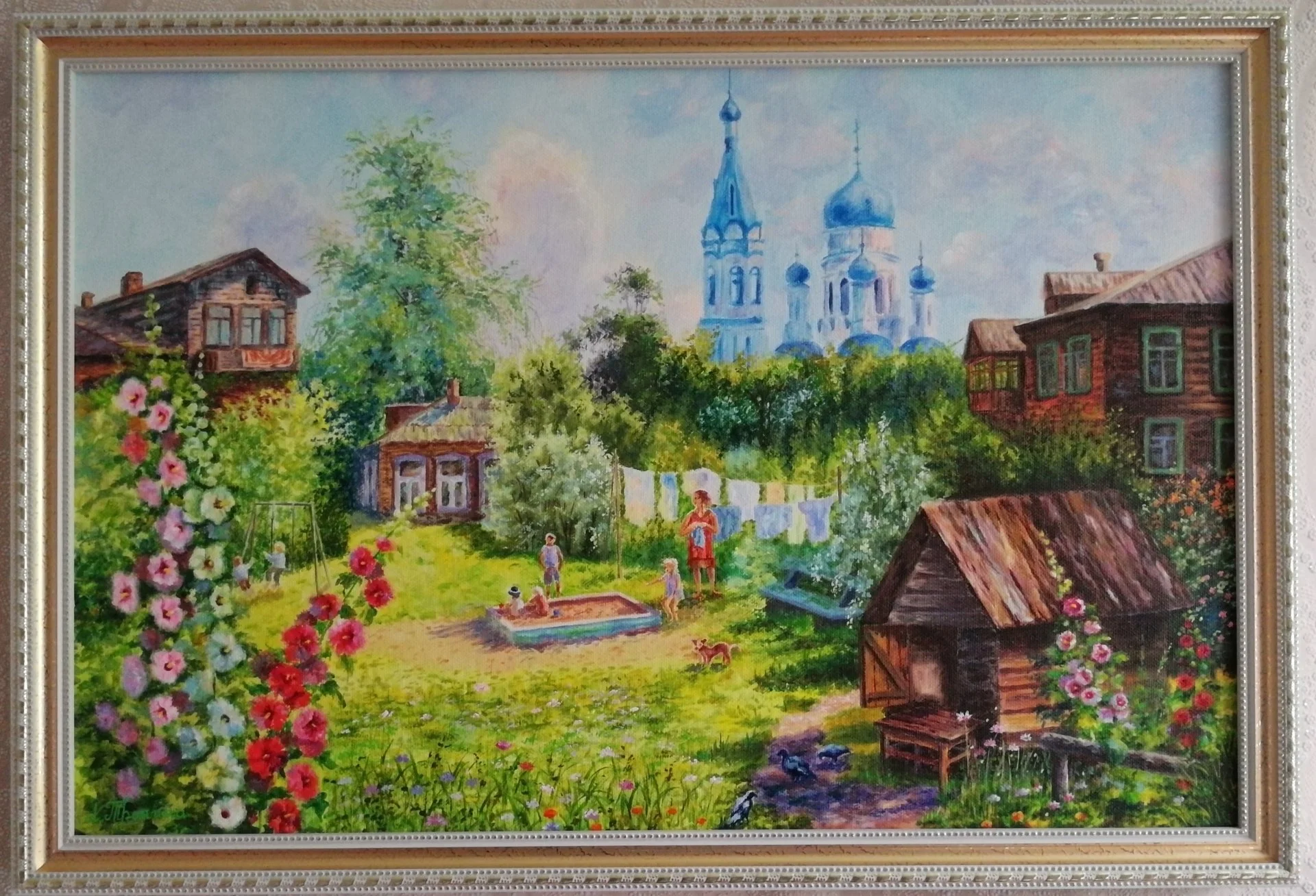 Картина "Старый дворик", 40*60,акрил. - изображение 1