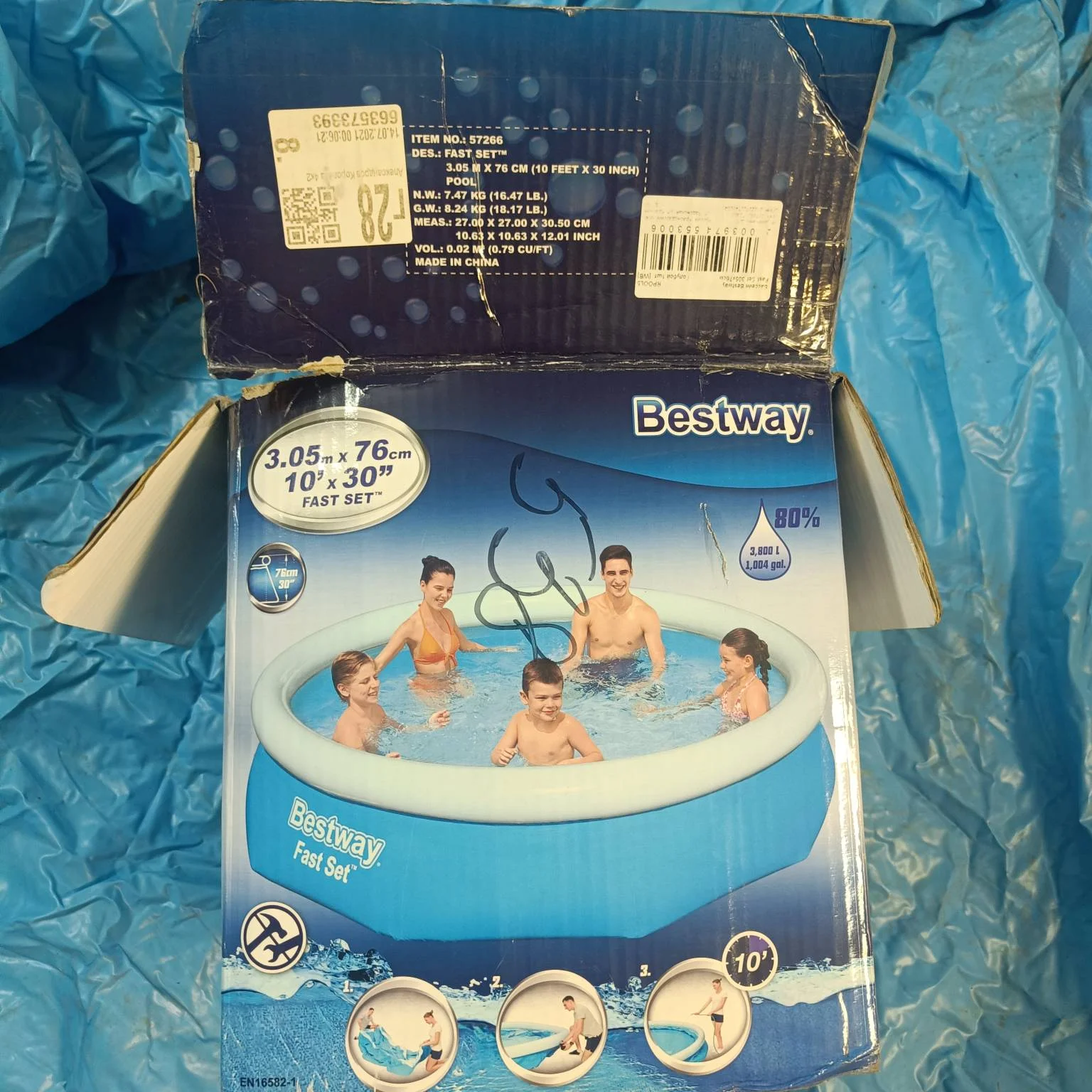 Бассейн Bestway Fast Set 305х76 см + ЭЛЕКТРОНАСОС - изображение 1