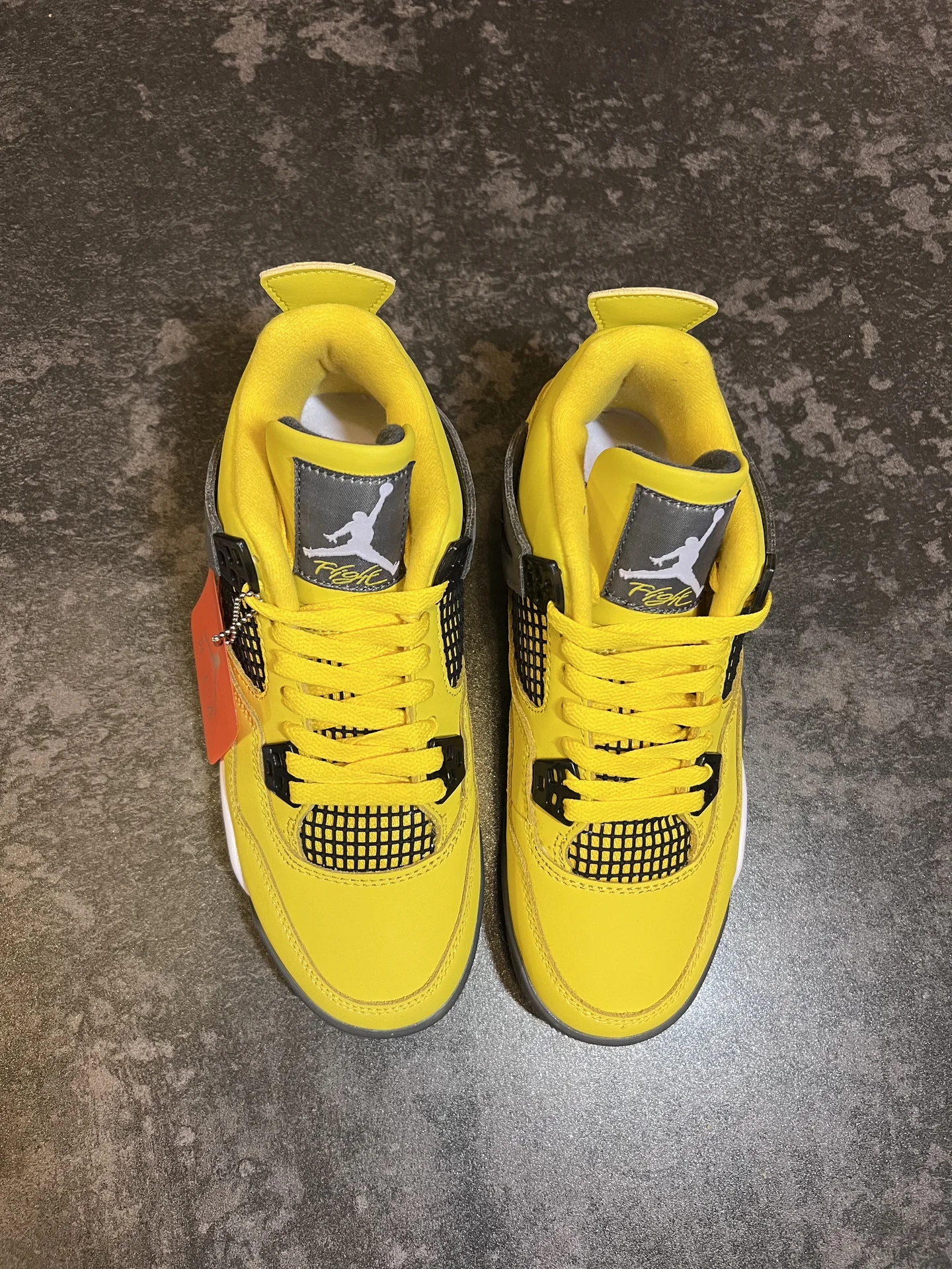Nike Air Jordan 4 yellow женские - миниатюра 4