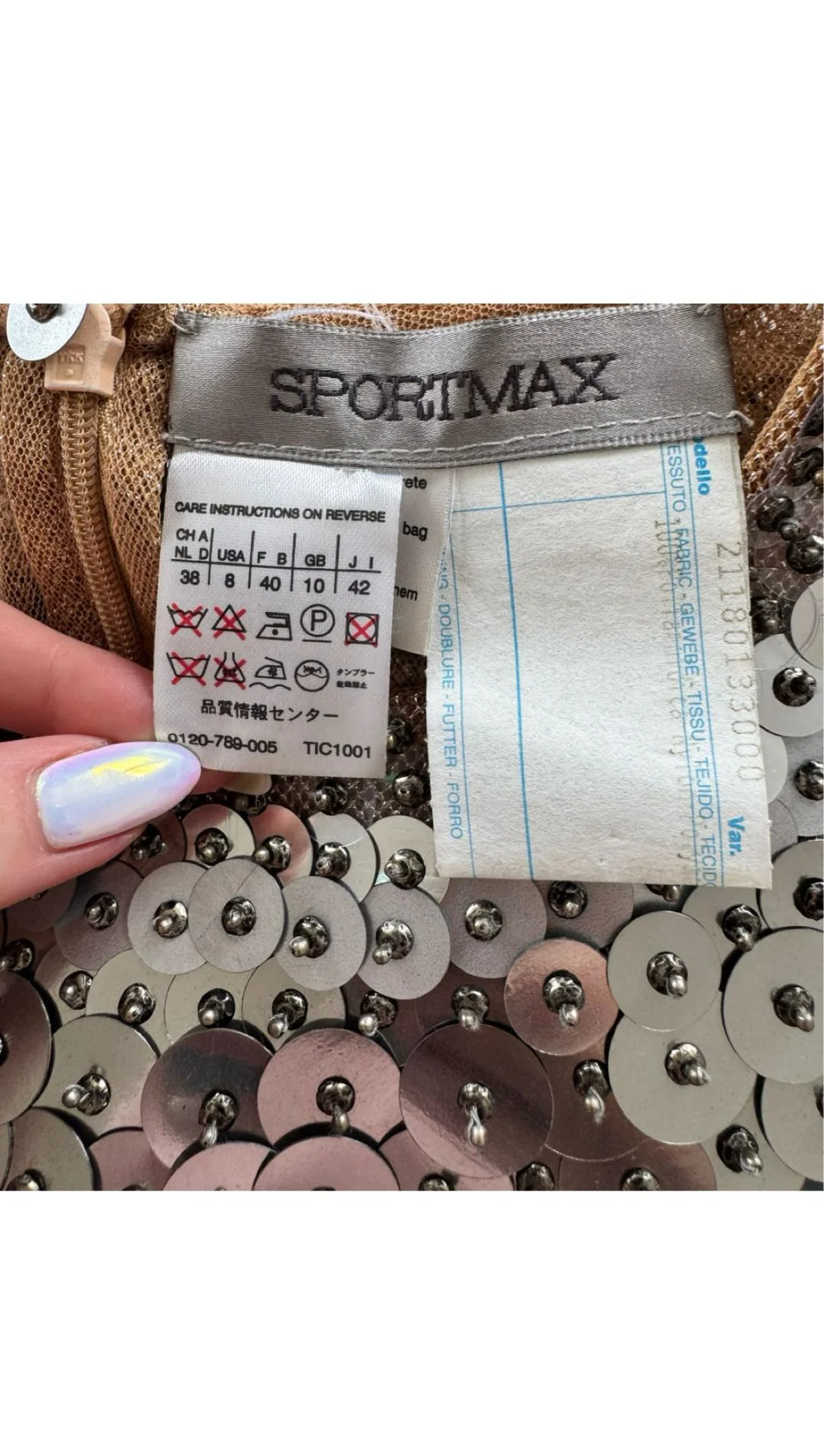 Sportmax топ с паетками - миниатюра 3