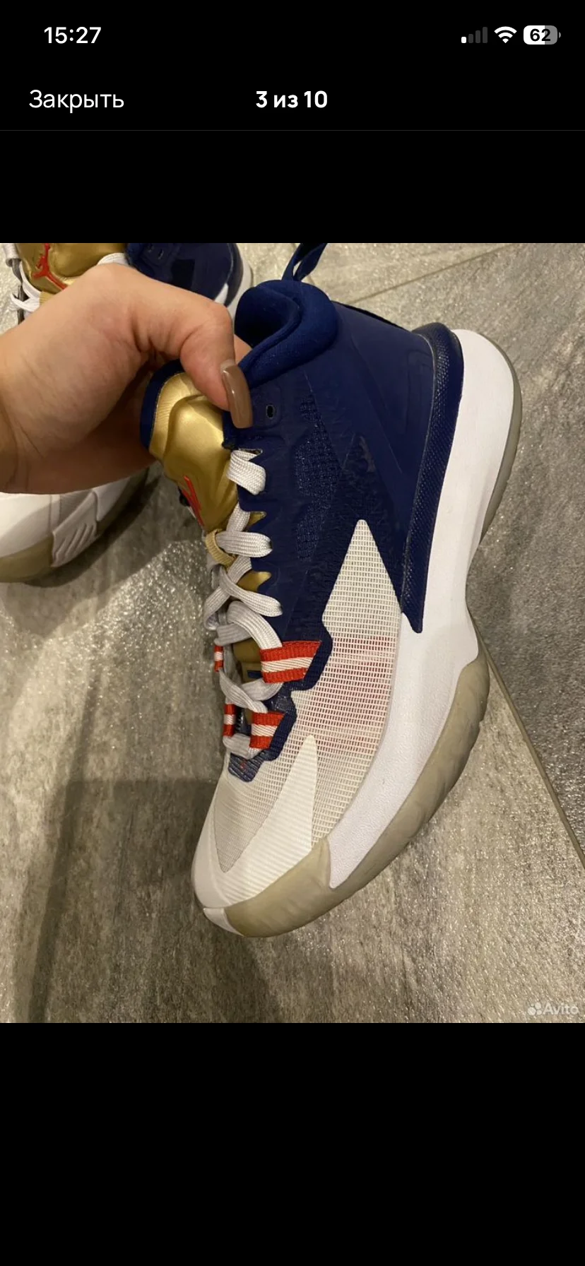 Кроссовки Air Jordan Zion 1 оригинал (36-37) - миниатюра 3