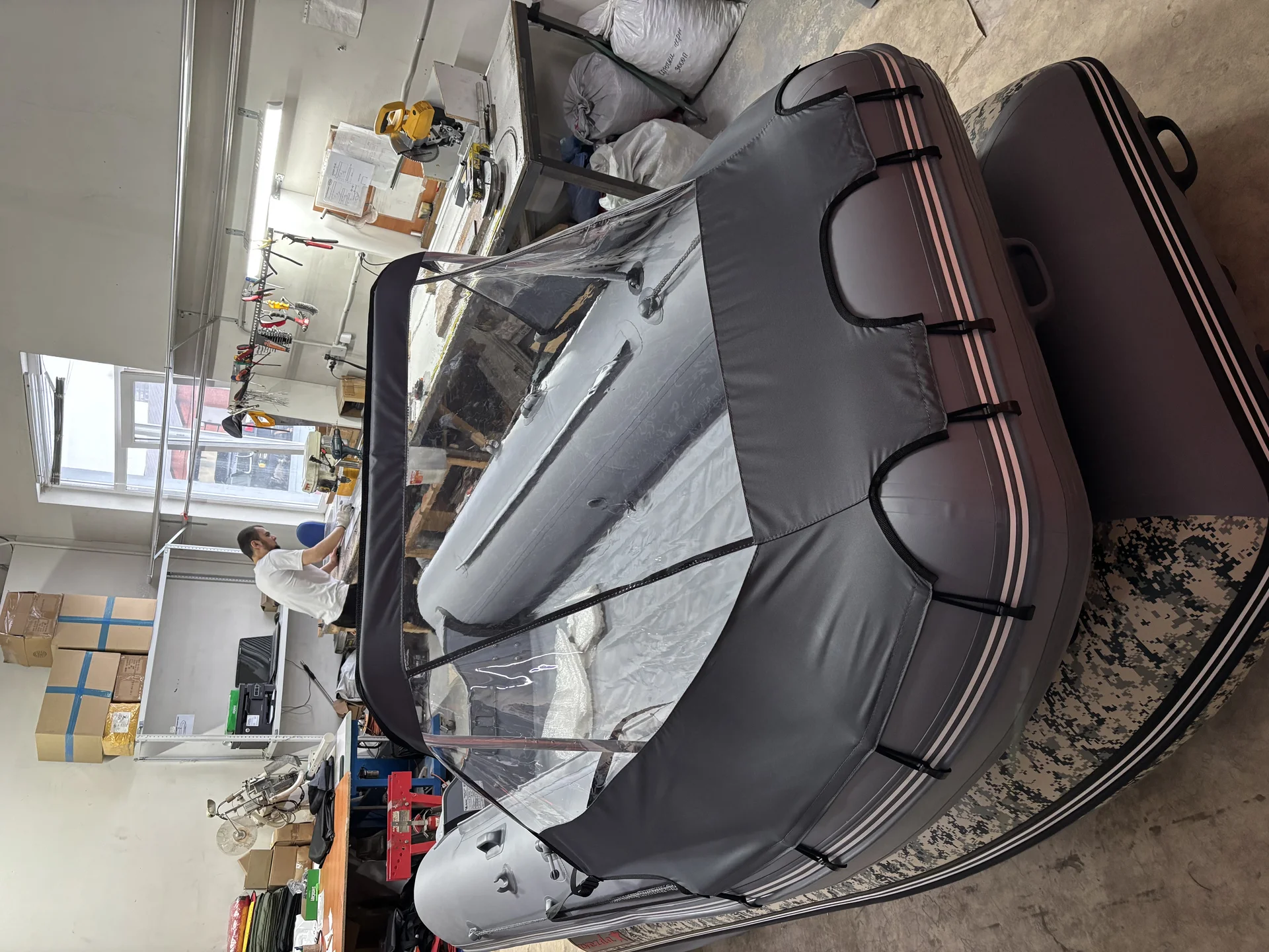 Носовой тент для надувной лодки 340-420 - миниатюра 3
