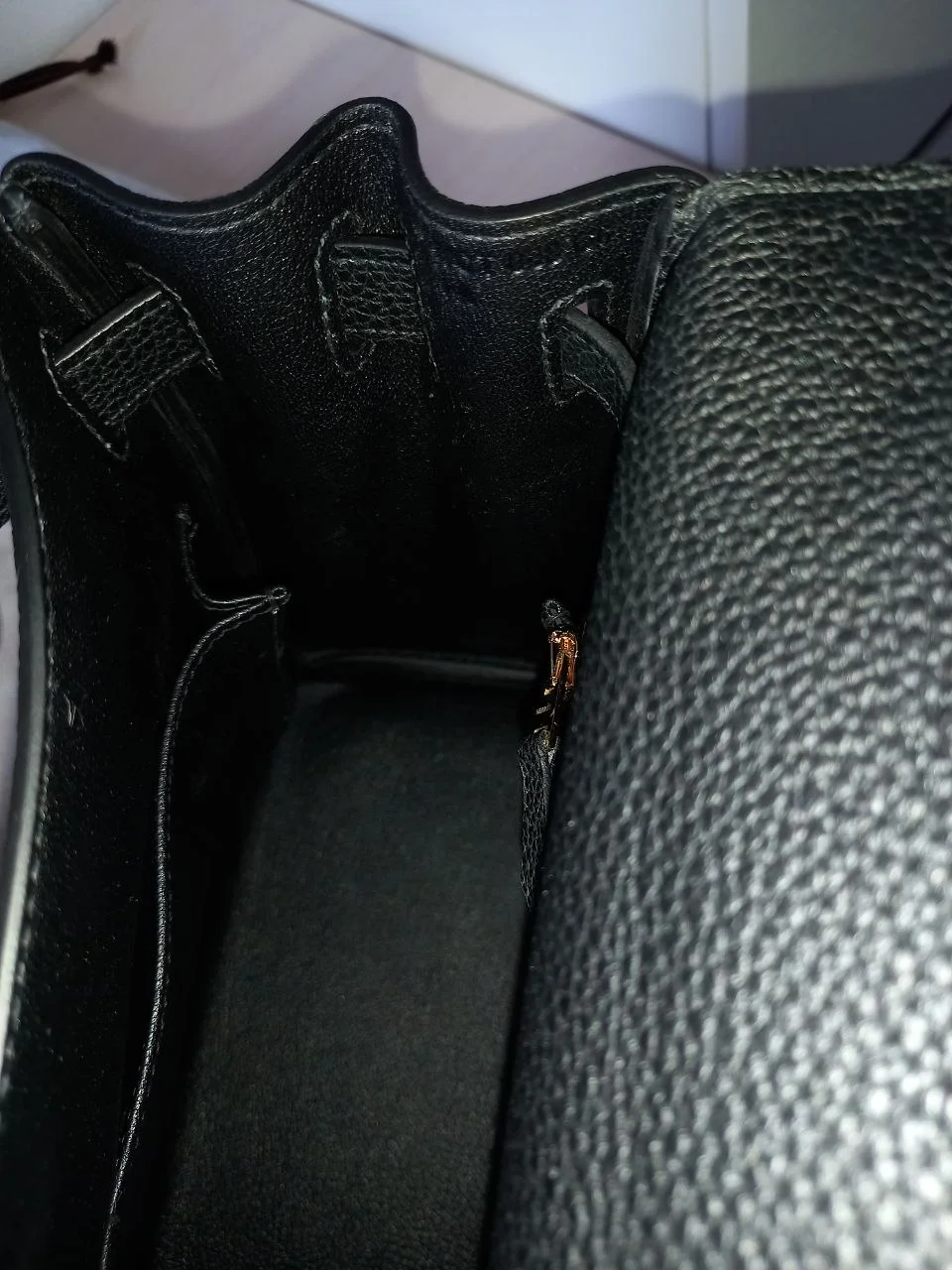 Сумка Hermes Kelly 28 Black Togo - миниатюра 7