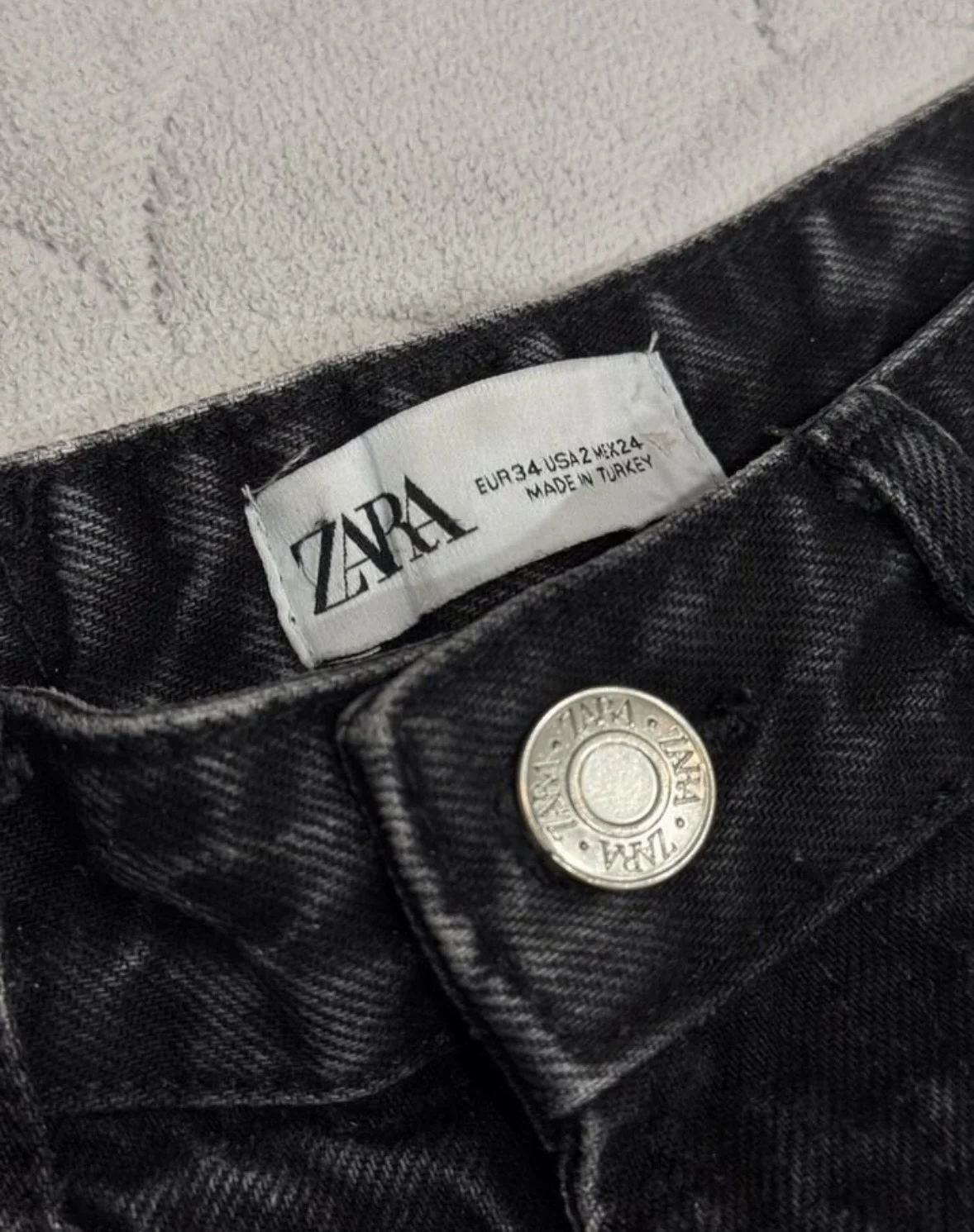 Черные широкие джинсы Zara - миниатюра 2