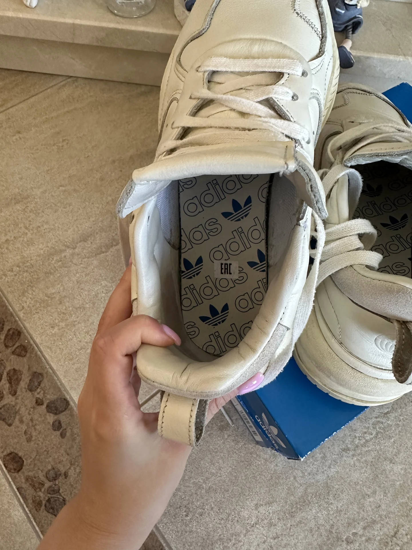 Кроссовки adidas кожаные supercort - миниатюра 5