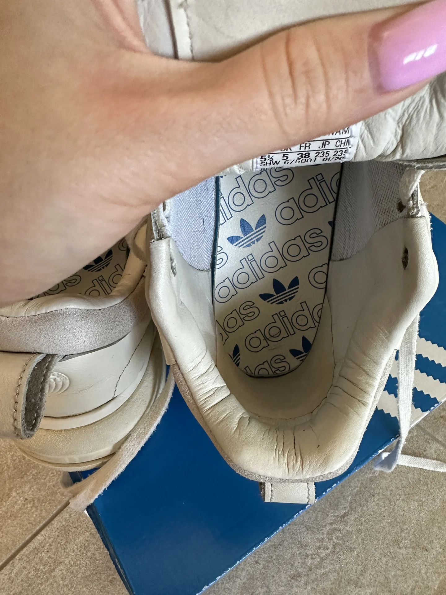 Кроссовки adidas кожаные supercort - миниатюра 6