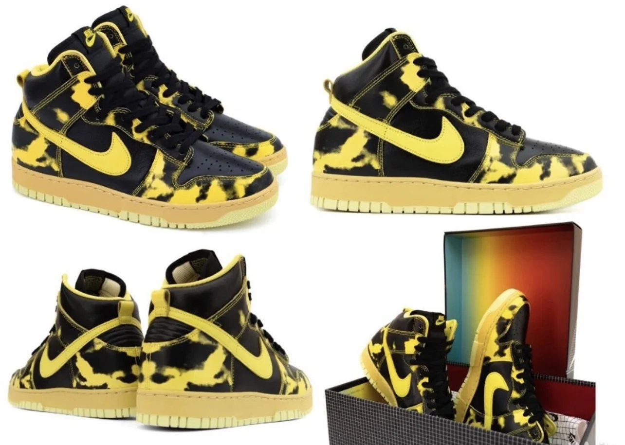 Nike Dunk High 1985 Yellow Acid Wash 15 us - миниатюра 2