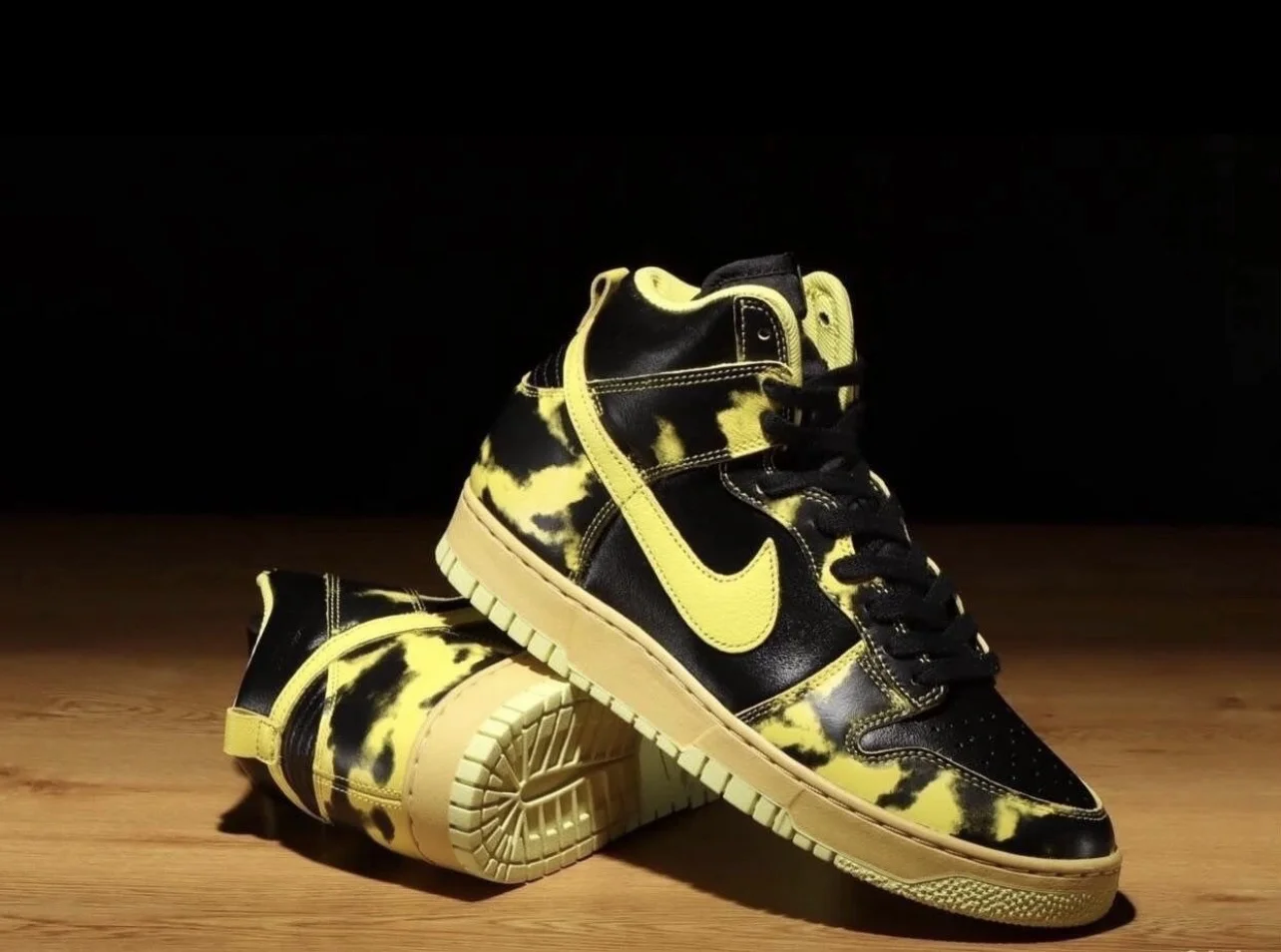 Nike Dunk High 1985 Yellow Acid Wash 15 us - миниатюра 3