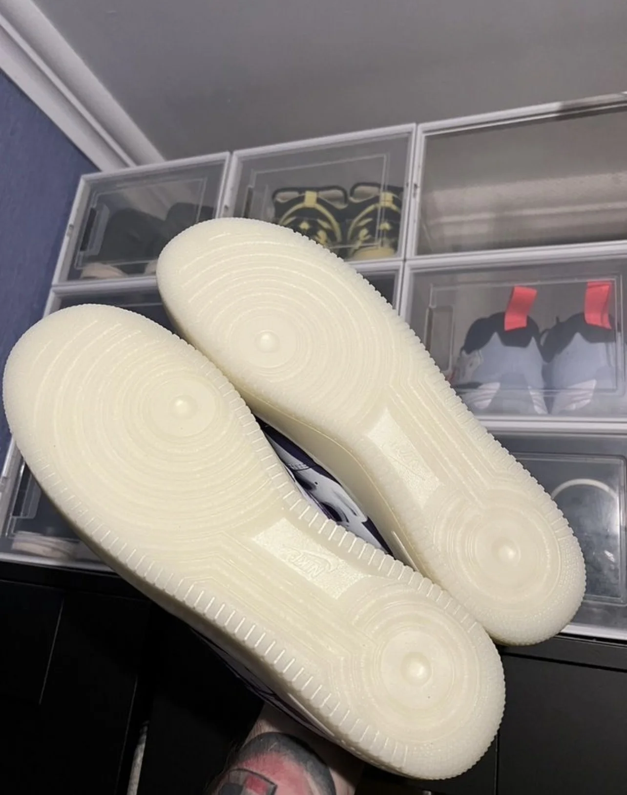 Nike Air Force 1 Purple Skeleton 15us - миниатюра 3