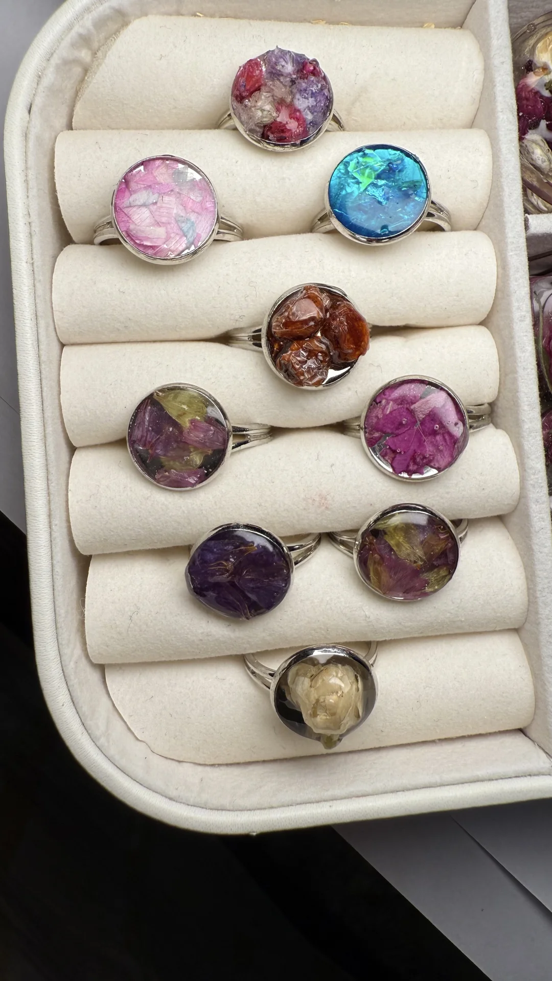 КОЛЬЦО РУЧНОЙ РАБОТЫ С СУХОЦВЕТАМИ - миниатюра 6