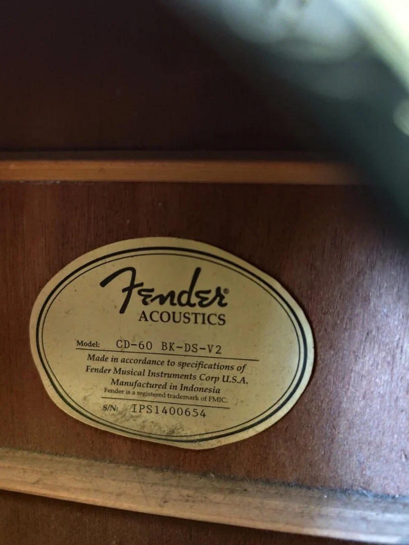 Акустическая гитара Fender CD-60 BK-DS-V2 - миниатюра 2