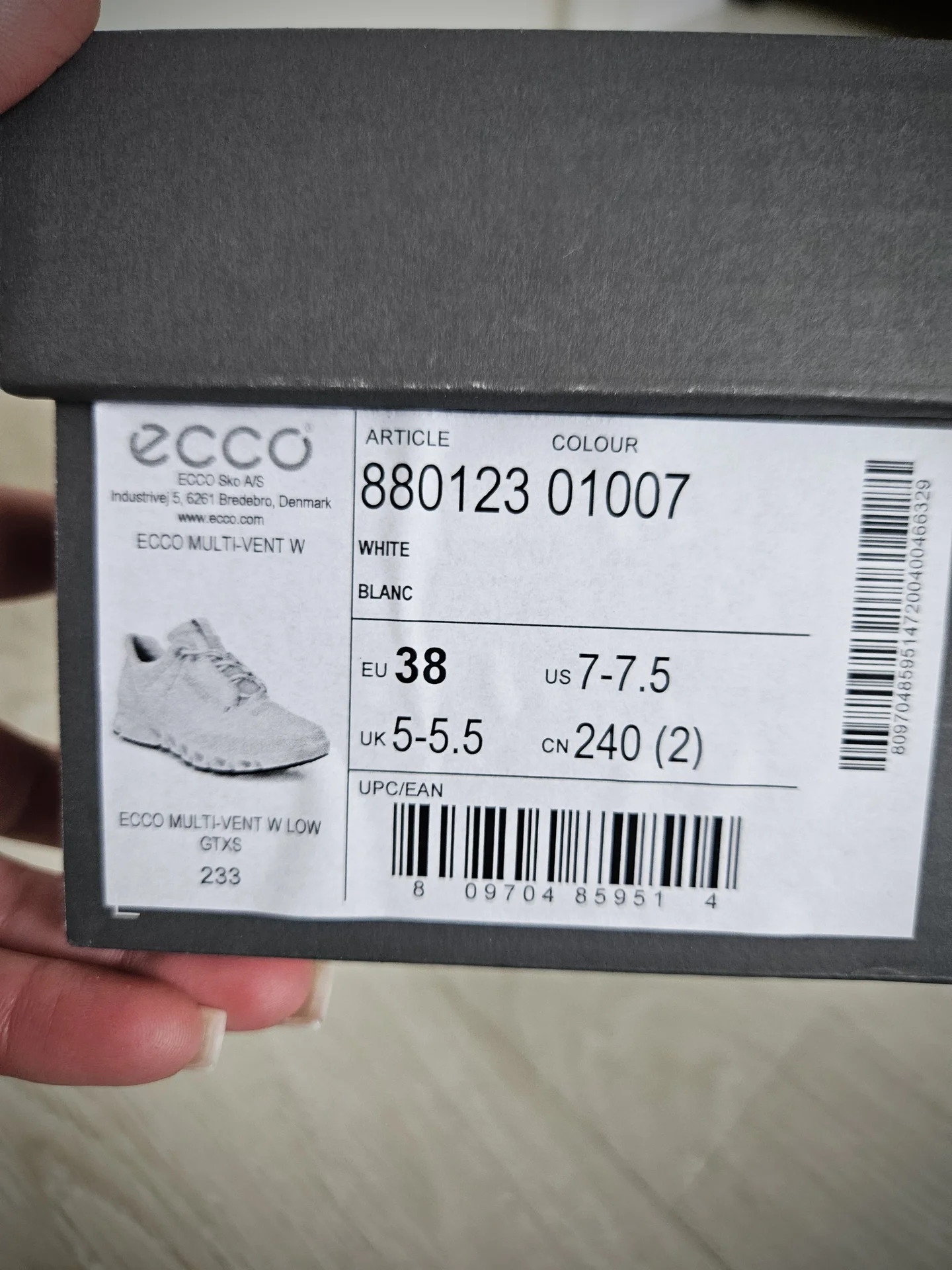 Кроссовки ecco multi vent оригинал 38,39 новые - миниатюра 11