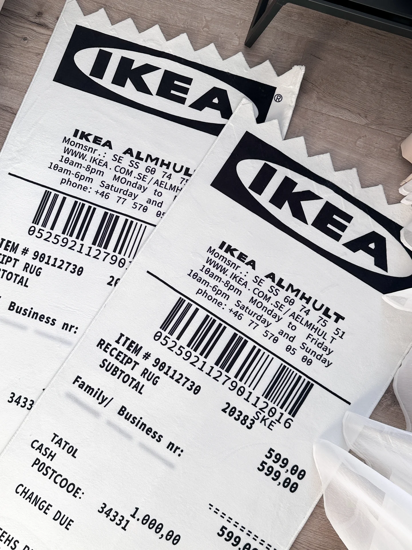 Ковер IKEA x Off White чек Markerad Receipt - миниатюра 8