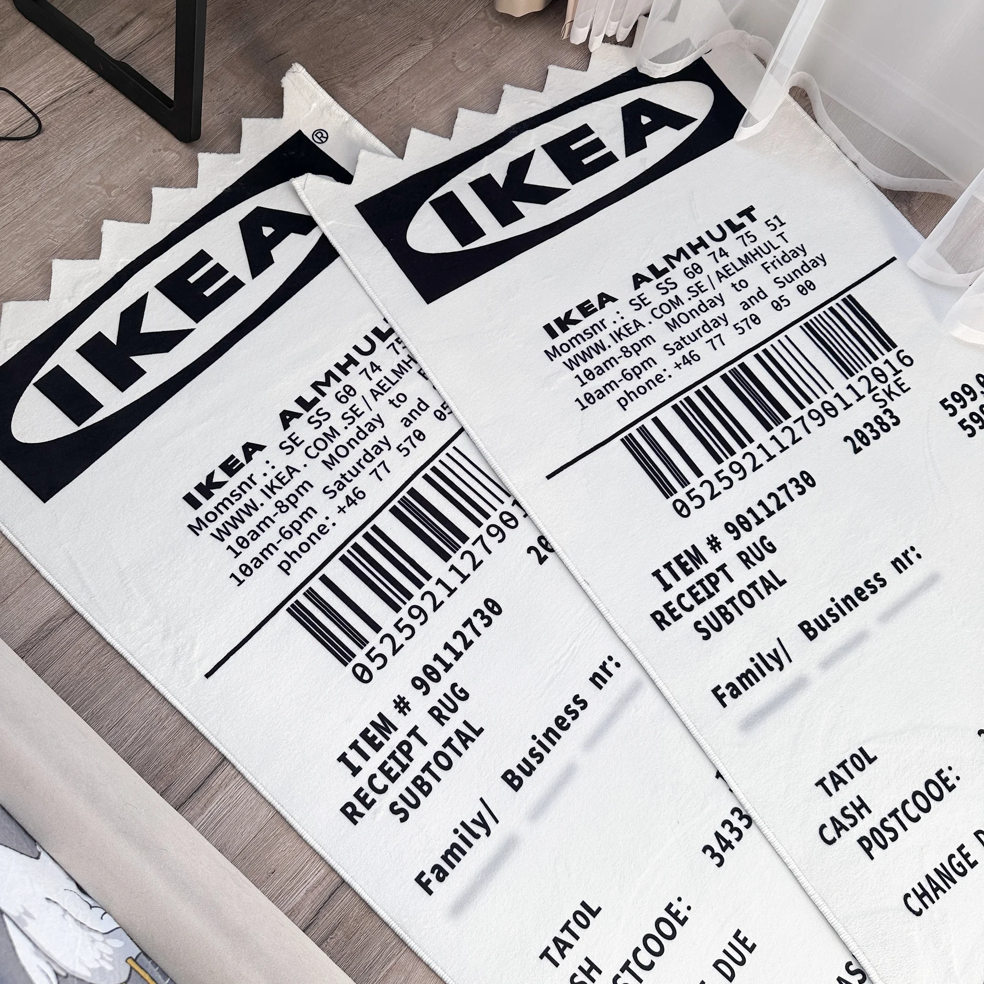 Ковер IKEA x Off White чек Markerad Receipt - миниатюра 11