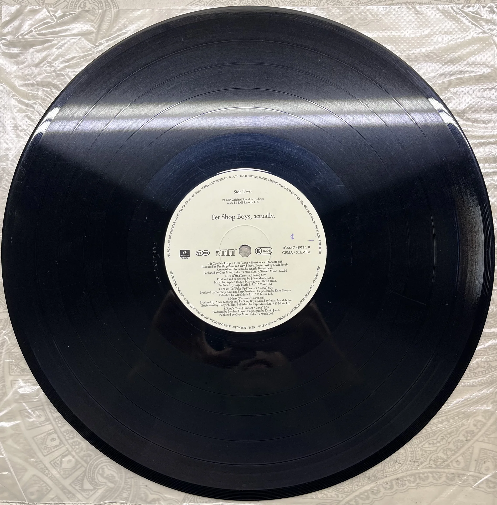 Pet Shop Boys Actually 1987 lp - миниатюра 7