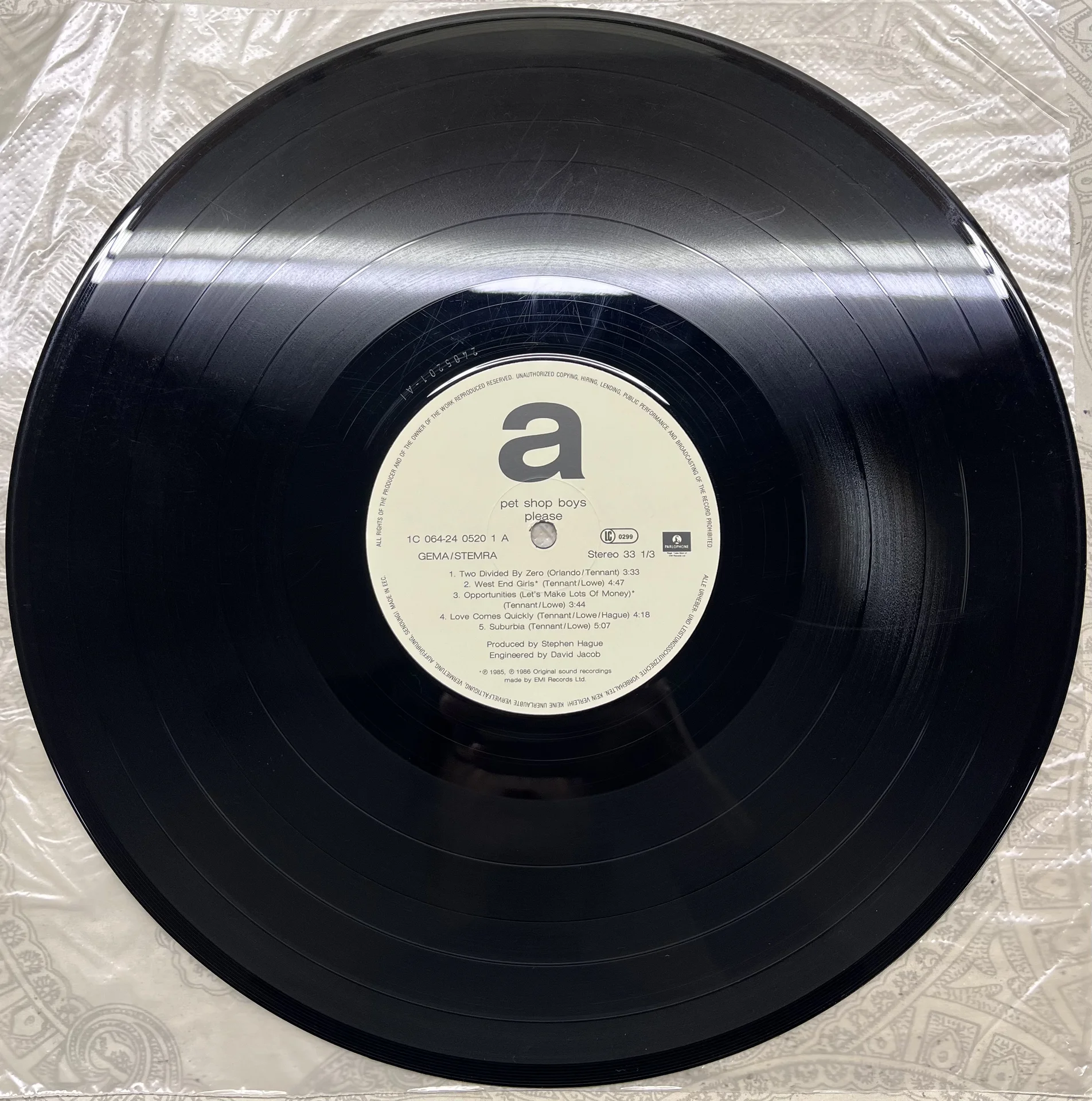Pet Shop Boys Please 1986 lp - миниатюра 5