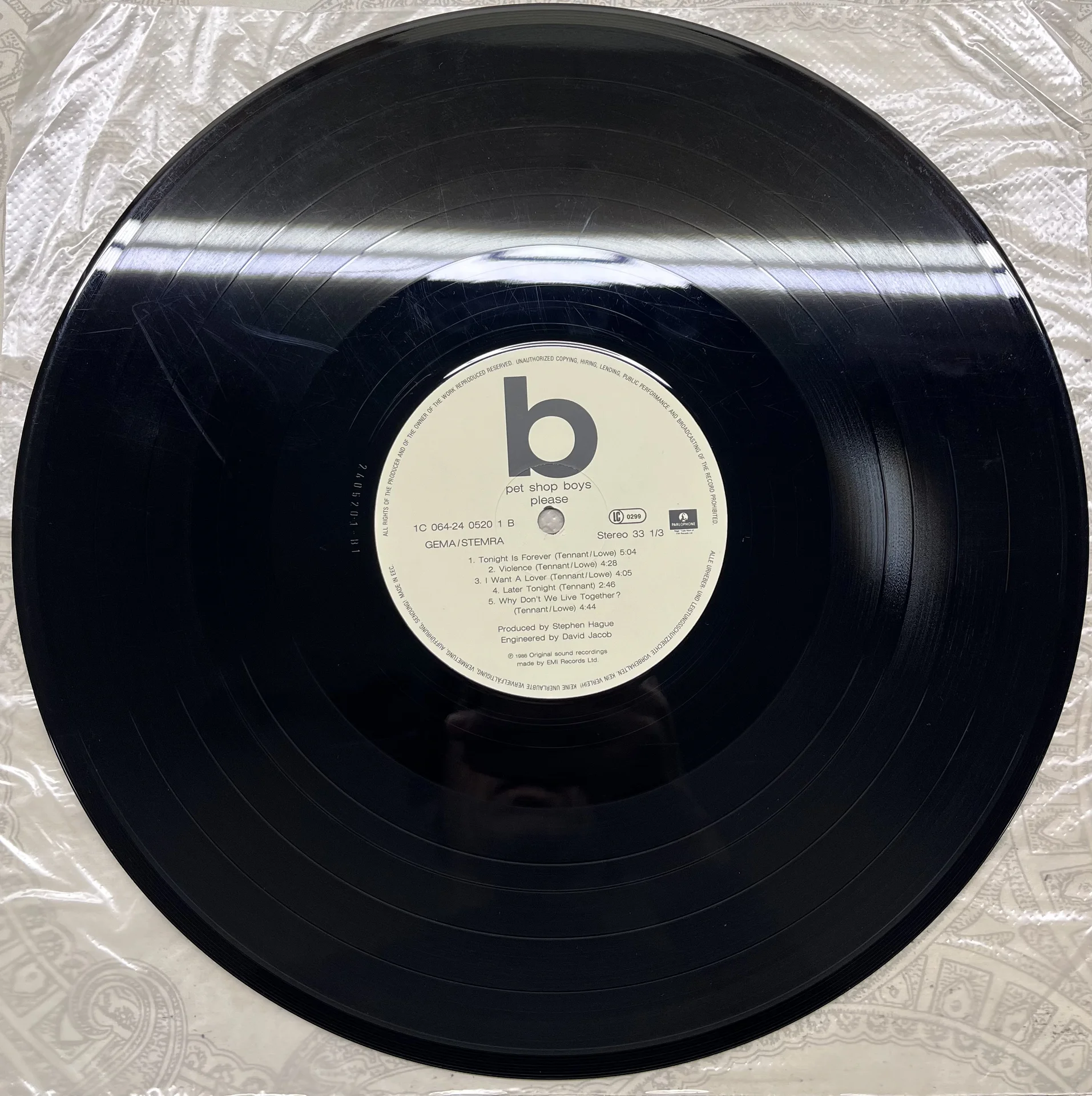 Pet Shop Boys Please 1986 lp - миниатюра 7