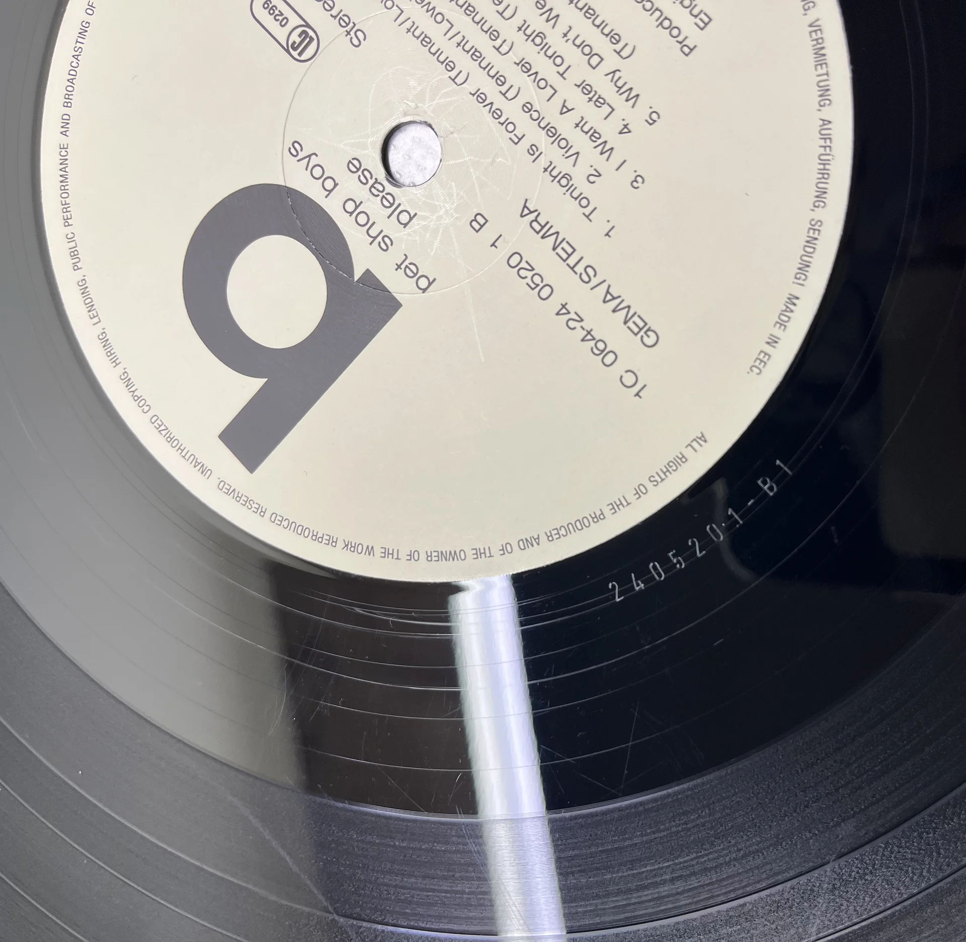 Pet Shop Boys Please 1986 lp - миниатюра 8