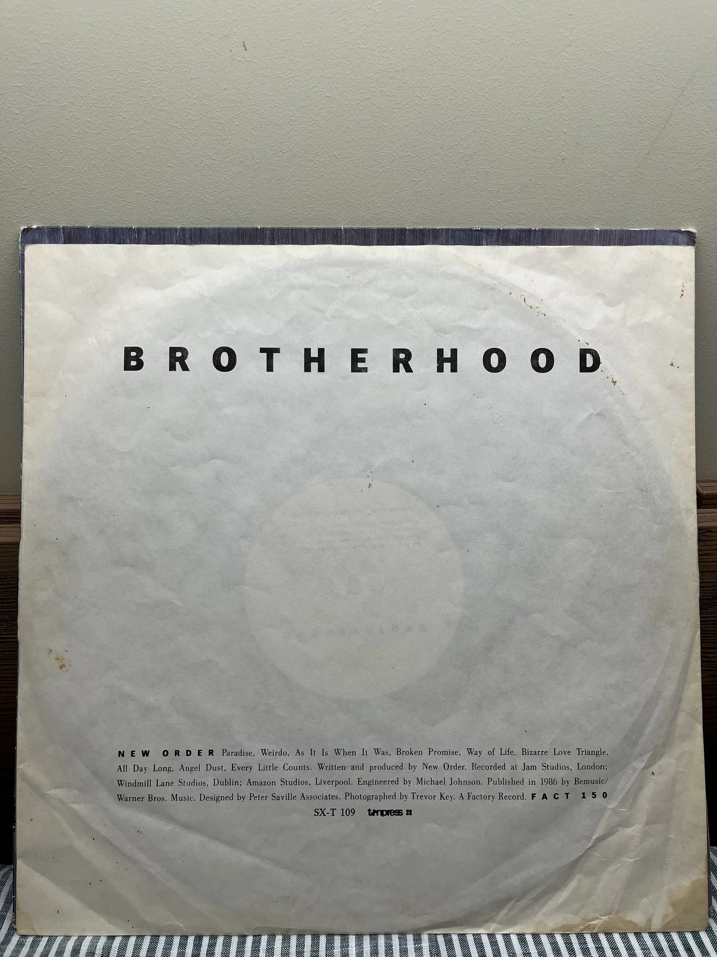 New Order Brotherhood 1986. LP Tonpres - миниатюра 4