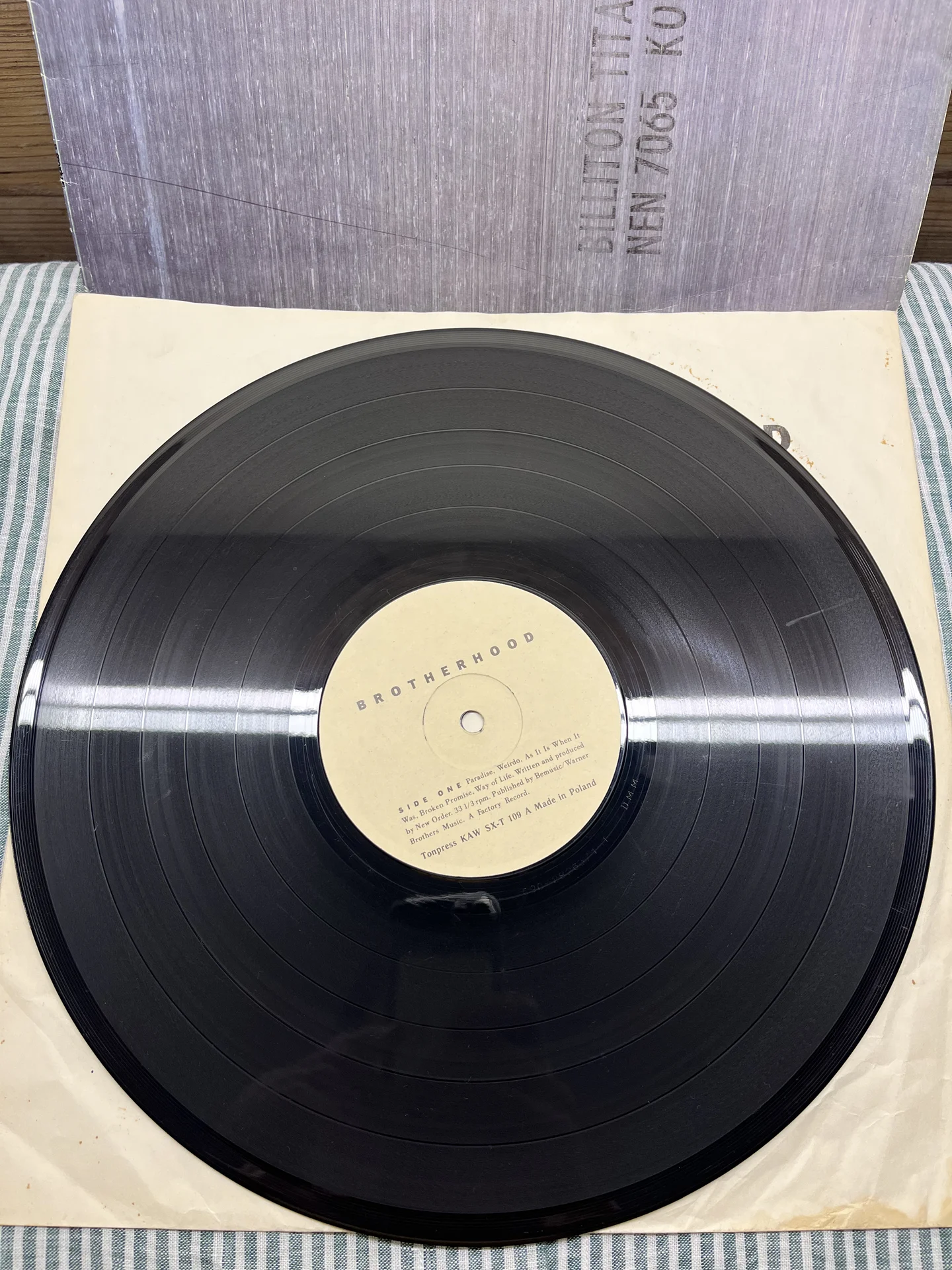 New Order Brotherhood 1986. LP Tonpres - миниатюра 5